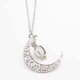 2017 fashion Glow In the dark Necklace Moon shape Hollow with ball Luminous  Pumpkin Pendant Necklace Valentine Halloween #20