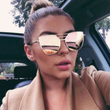 Fashion  Unisex Vintage Irregular Glasses Fashion Aviator Mirror  Sunglasses