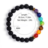 7 Chakra Healing Lava Bracelet
