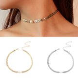 Fashion Necklace Women Long  Dangle Necklace Jewelry Fish bone chain