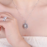 JewelryPalace 925 Sterling Silver Yellow And White Cubic Zirconia Celestial Sun Pendant Charm Fit Bracelets For Women As Gifts